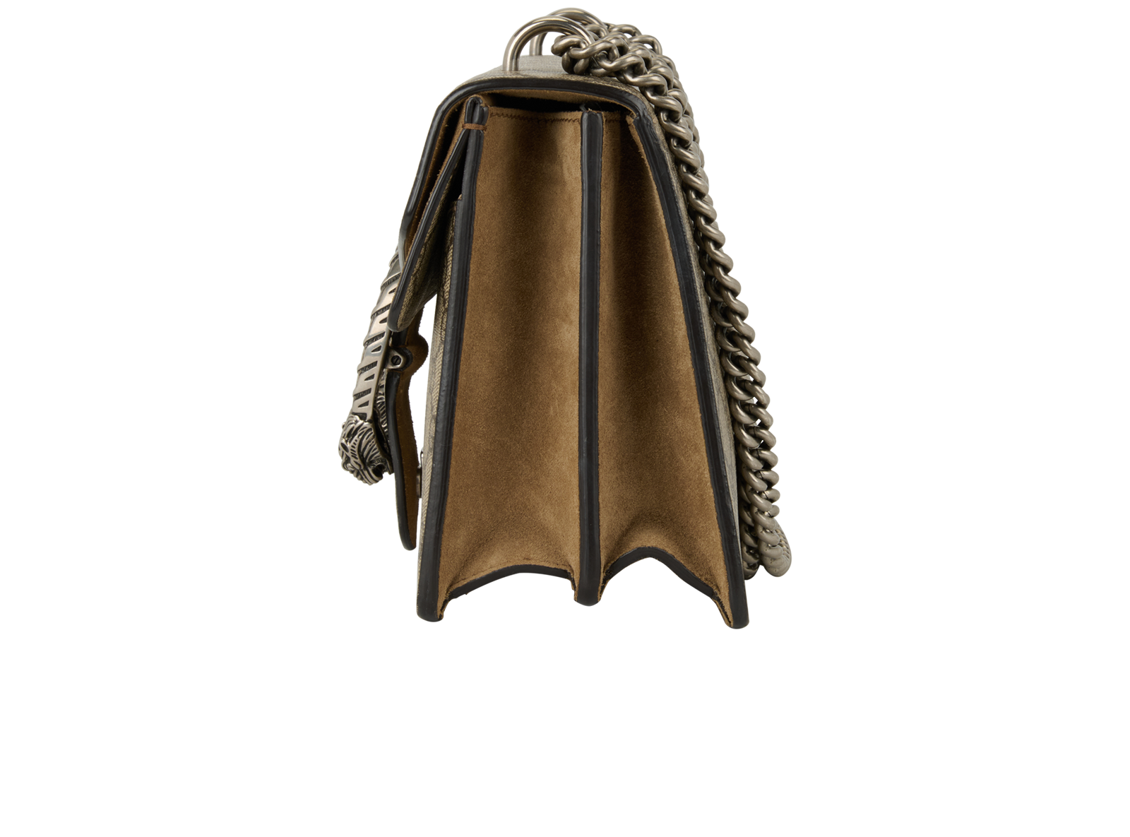 Dionysus, &pound;950, Handbags, Brown/Cream, Coated Canvas, Bottom view